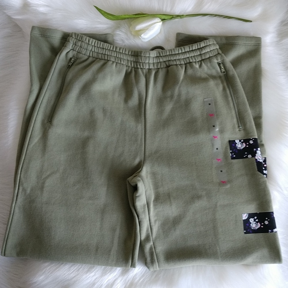 Size S🌺PINK VS OPEN LEG TRACK PANT - Picture 1 of 7
